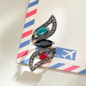 Vintage Antique Mosaic Ring Sz 8